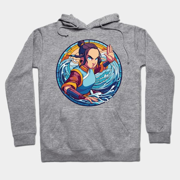 katara water tribe in battle position Hoodie by whatyouareisbeautiful